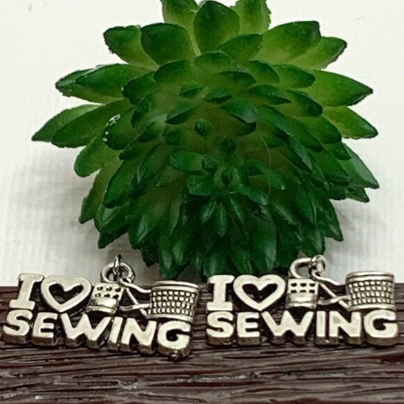 Sewing Earrings, Sewing Jewelry, Gift Idea, Sewing, Mother's Day Gift, Quilting - Picture 2 of 4